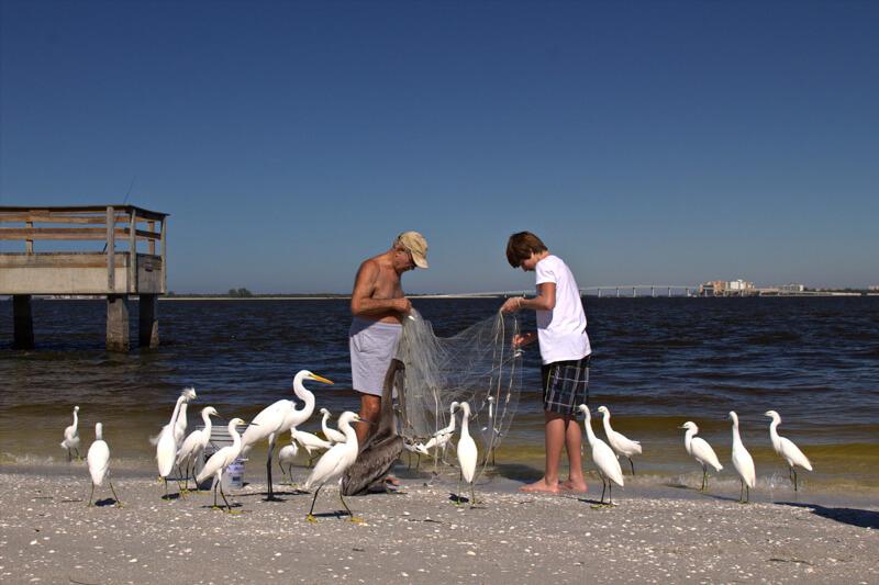 Fischen aus Sanibel Island nahe Cape Coral