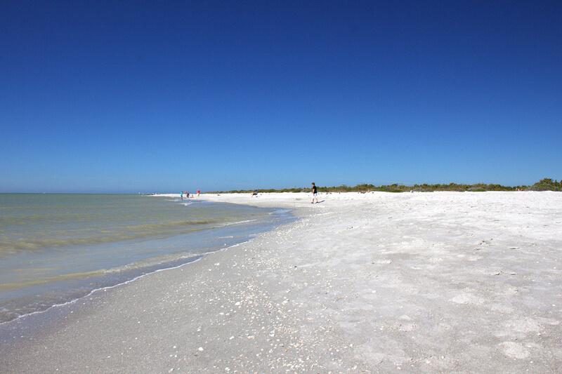 Weisser Strand auf Sanibel Island