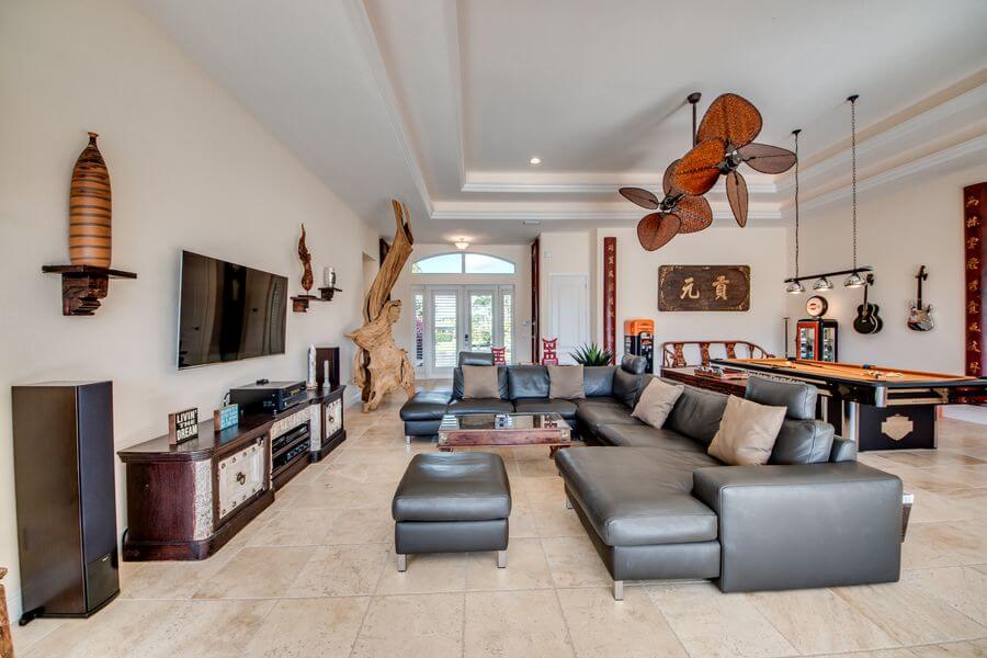 Ferienhaus mieten in Cape Coral Villa The Beachwalk Wohnzimmer